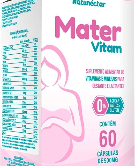 Mater Vitam-500mg 60 Cáps. Suplemento Mulher- Natunéctar