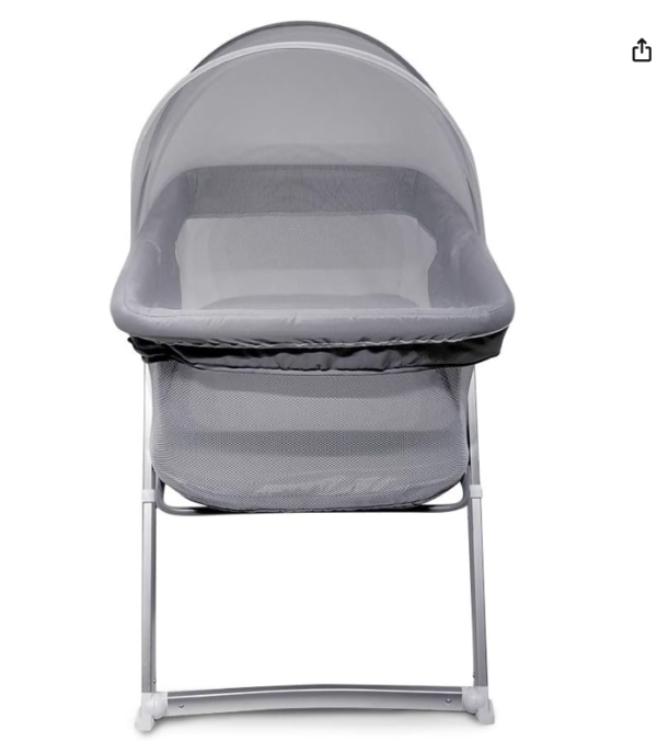 Berço Moisés Portátil Com Balanço Comfy 9kgs Cinza - MaxiBaby - Image 3